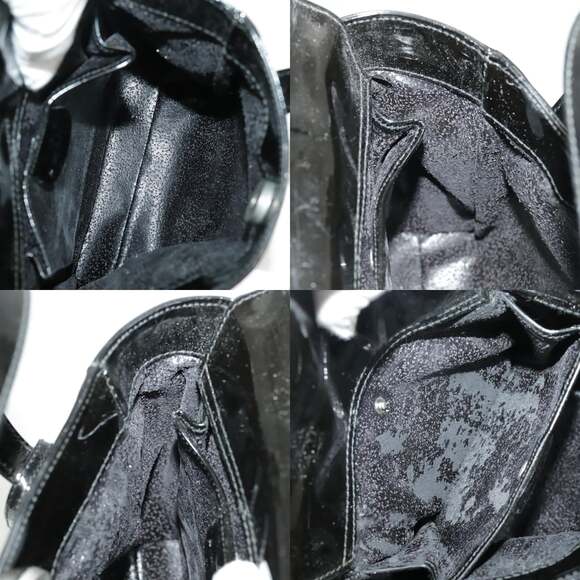 GUCCI Hand Bag Enamel Black - Picture 12 of 13